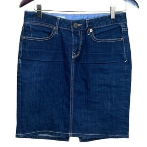 GAP 1969 Jeans Denim Skirt Women's Size: 26 / 2 ‎ Zip & Button Closure